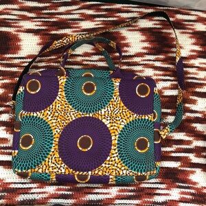 Colorful print Vibrant Laptop Computer Messenger Crossbody Book Bag Carry on